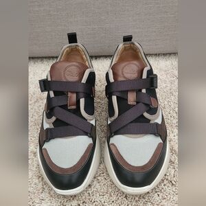 Chloé Sonnie Lace-Up Navy Ink Chunky Colorblock Sneakers Size EU 38